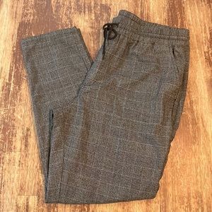 Original Use Men's Medium Plaid Casual Pants Elastic & Tie 5 Pocket size large